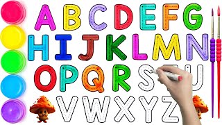 ABCDEFGHIJKLMNOPQRSTUVWXYZ SONG  COLORING PAGE  LEARN TO READ AND WRITE ALPHABET A TO Z ABCD [upl. by Akinaj]