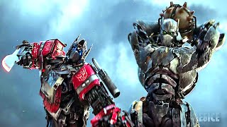 La fatalidad de Optimus Primal y Optimus Prime  Transformers El Despertar De Las Bestias  Clip [upl. by Eikkin]