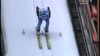 Kamil Stoch  Planica 2010 konkurs drużynowy II seria 2225m  były rekord życiowy [upl. by Itnaihc]