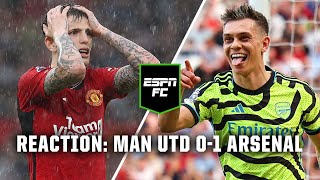 Manchester United 01 Arsenal Full reaction as Gunners keep up title push  ESPN FC [upl. by Adlai410]