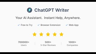 ChatGPT Writer  Your Personal AI Assistant Use on Any Site [upl. by Elvira]