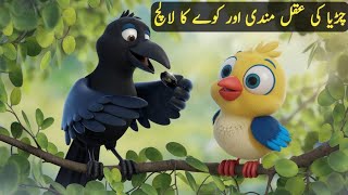 chidiya ki aqlemandi aur lalci kauwachidiya ki acchi acchikahaniyanpak kids storychidiya ki video [upl. by Dart]