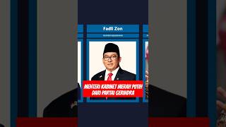 Daftar Menteri Kabinet Prabowo Gibran dari Partai Gerindra kabinetmerahputih partaigerindra [upl. by Cressy]