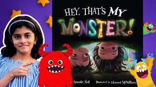 🐈‍⬛ funny Books Read Aloud  Hey Thats My Monster  preschoolers read along  learn read along [upl. by Aelyk]