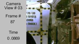 Crash Test 2009  20 Toyota Tacoma 2dr Truck Side Impact NHTSA [upl. by Imogen]