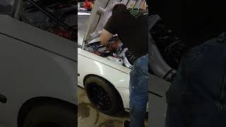 Manual swap first start automobile diy honda fun like subscribe car vlog civic racing [upl. by Eessac629]