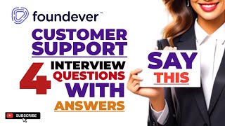 Foundever four customer support interview question and answers [upl. by Aciram245]