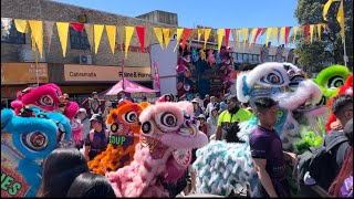 Sydney Cabramatta Moon Festival 2023 THQ lion dance morning performance for opening [upl. by Kcolttam]