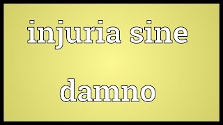 Injuria sine damno Meaning [upl. by Yasdnyl444]