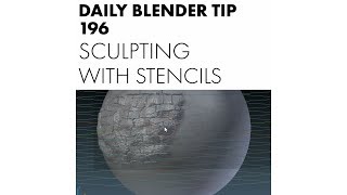 Daily Blender Tip 196  Sculpting with stencils [upl. by Ecurb582]