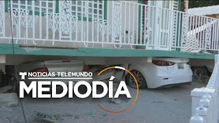 Edificios resquebrajados las consecuencias del temblor en Puerto Rico  Noticias Telemundo [upl. by Ecirp637]