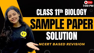 Most Important Sample Paper Solution of Biology Class 11 Revision with Sonam Maam Science and Fun [upl. by Eudoca]