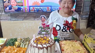 Part 2 80th Birthday celebration of ate Dely in Fulgencio resedential house in Calamba Laguna [upl. by Kinata121]