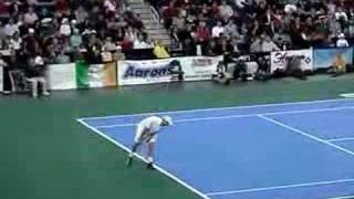 Roddick impersonates McEnroe [upl. by Domineca]