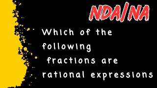 Which of the following expressions are rational expressions EAG [upl. by Daffy]