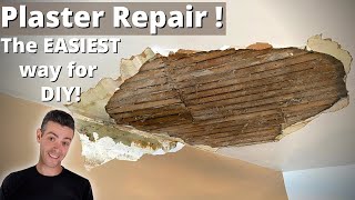 PLASTER REPAIR The fastest strongest easiest way [upl. by Feetal]