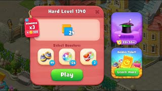 Gardenscapes Level 1340 Walkthrough quotNo Boosters Usedquot [upl. by Ahsiret678]