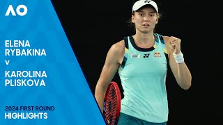 Elena Rybakina v Karolina Pliskova Highlights  Australian Open 2024 First Round [upl. by Iniretake]