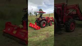 Del Morino Flipper 186cm flail mower powered by an APOLLO 554 tractor [upl. by Ikcin]