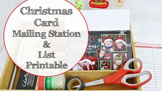 CHRISTMAS CARD MAILING STATION  MAKING A CHRISTMAS LIST PRINTABLE [upl. by Ainoloppa164]