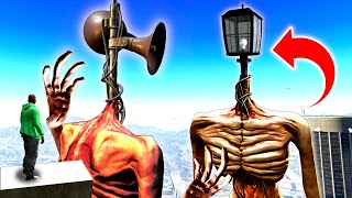 SIREN HEAD VS LIGHT HEAD In GTA 5 Sirenheads BROTHER  GTA 5 Mods Funny Gameplay [upl. by Bertha927]