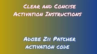 StepbyStep Instructions for Downloading and Installing Adobe Zii Patcher [upl. by Shulem]