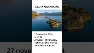 Lago Maggiore livelli idrometrici 27 novembre 2024 ore 7 short [upl. by Leahcimaj683]