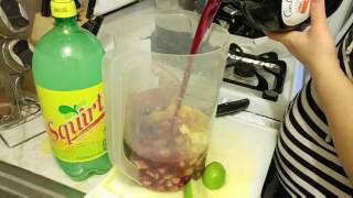 como hacer sangria con vino tinto y fruta [upl. by Eimas]