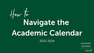 Navigating the 20232024 Undergraduate Academic Calendar Trent University [upl. by Coniah]