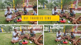 Kandho Se Milte Hai Kandhe  Lakshya Movie Song Covered by BSF Trainees fauji motivation [upl. by Arihay]