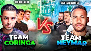 TEAM CORINGA VS TEAM NEYMAR NO CS [upl. by Nyrahs692]