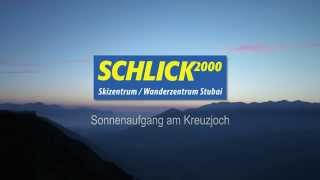 Sonnenaufgang am Kreuzjoch  Schlick 2000 im Stubaital [upl. by Kcirrej875]