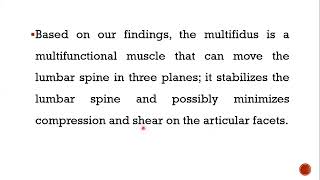 Role of multifidus muscle in the treatment of low back pain [upl. by Sandra335]