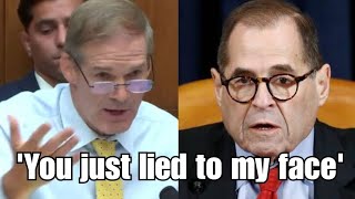 Jerry Nadler SNAPS at Jim Jordan Instantly REGRETS it [upl. by Ecnarretal]