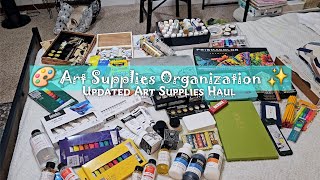 Lets Organize My Art Supplies Haul  Tour 🎨 [upl. by Odrawde]