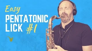 Easy Pentatonic Lick for Saxophone [upl. by Rann275]