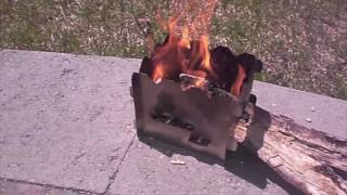 Hiking Gear Test  Nomad hiking Stove first burn tests part 2 [upl. by Rausch558]