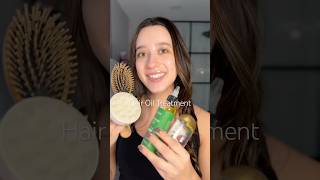 Pre wash hair oil treatment 🤝 hairchallenge hairoil hairoilsforgrowth batanaoil coconutoil [upl. by Salzhauer251]