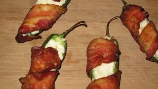 Grilled Bacon Wrapped Jalapeno Poppers Recipe [upl. by Anail]