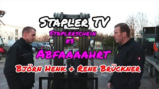 Stapler TV  Abfahrtskontrolle Staplerschein Praxis  mit Björn Henk und Rene Brückner [upl. by Nivar]