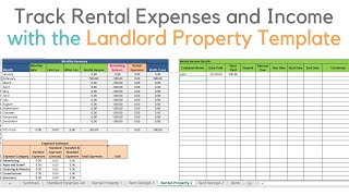 Landlord template demo Track rental property in excel [upl. by Anahpets422]