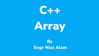 C ARRAY [upl. by Akelam]