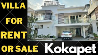 4500 SqFeet Triplex Villa For Sale or Rent In Gated Community  Hyderabad  Kokapet  350 Sqyards [upl. by Noraf630]