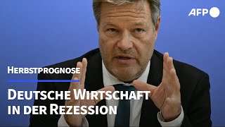 Herbstprognose Deutsche Wirtschaft 2024 in der Rezession  AFP [upl. by Nonnerb]