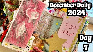 My December Daily Junk Journal 2024  Vintage Journal Ideas  Beginner Friendly  Adding a Page [upl. by Gruver]