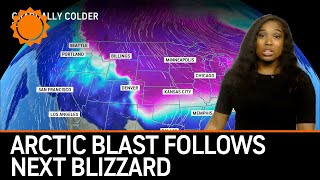 Nationwide Arctic Blast to Follow Next Blizzard  AccuWeather [upl. by Osrick]