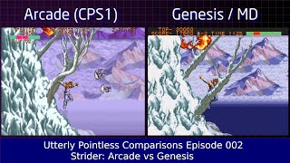 Strider arcade vs Genesis  complete game Utterly Pointless Comparisons ep 002 720p60 [upl. by Fiorenze525]