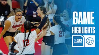 Nebraska at Iowa  Highlights  Big Ten Volleyball  11202024 [upl. by Creighton]