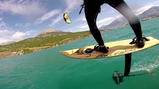 Hydrofoil kitesurfing box wing [upl. by Lemej]