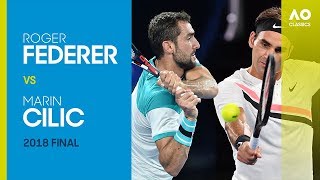 Roger Federer v Marin Cilic  Australian Open 2018 Final  AO Classics [upl. by Ahsirpac]